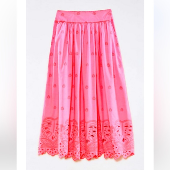 Anthropologie NWT Farm Rio Eyelet Maxi Skirt Size XS. - Picture 8 of 11